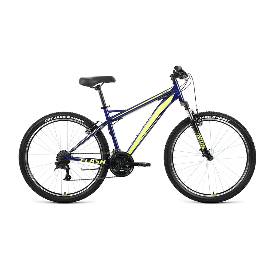 Велосипед Forward Flash 26 1.2 2022 г 26" рама 17" Синий/Ярко-зеленый