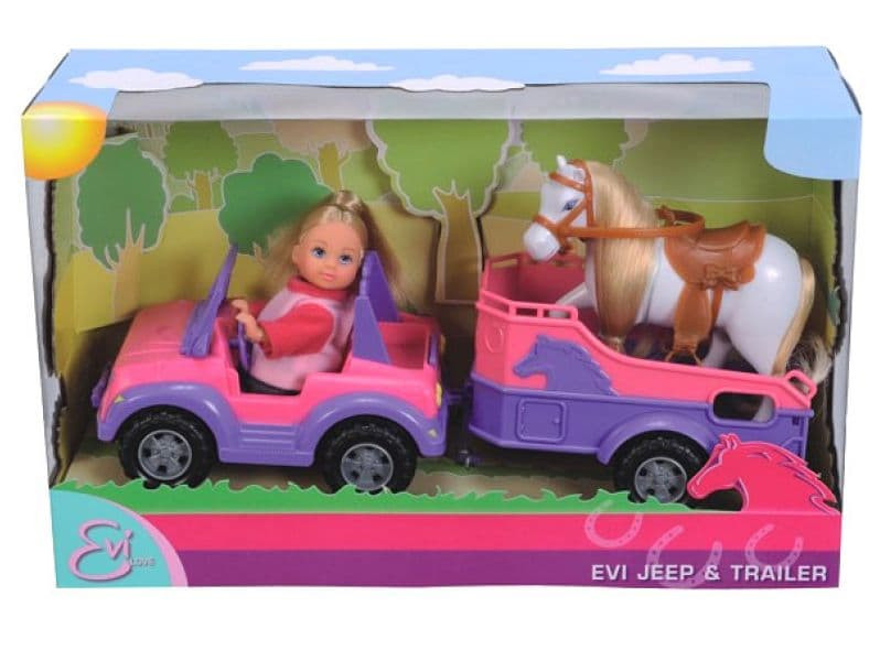 Кукла Simba Еви с трейлером и лошадкой