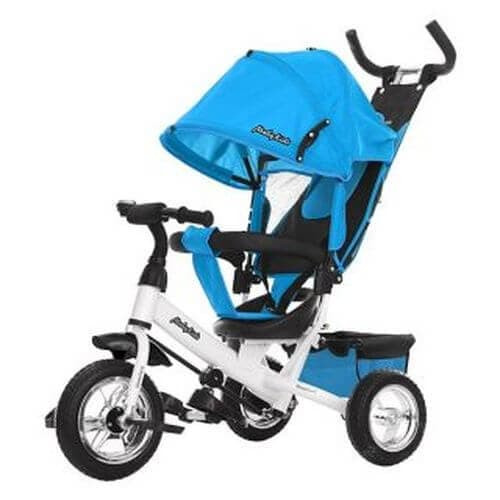 Велосипед трехколесный Moby Kids Comfort 10x8 EVA голубой