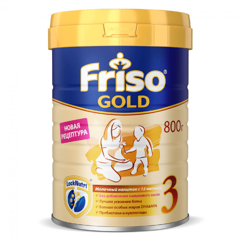 Детская молочная смесь Friso Фрисолак 3 Gold 800 г с 12 мес