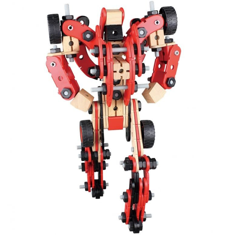 Деревянный конструктор Balbi модель сборного робота трансформера 223 детали WW-280