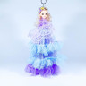 Кукла Брелок в пышном фиолетовом платье 30 см