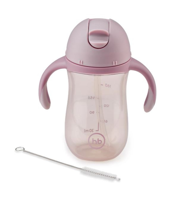 Happy Baby drinking Cup with tube and handles 260 ml 14010 lilac