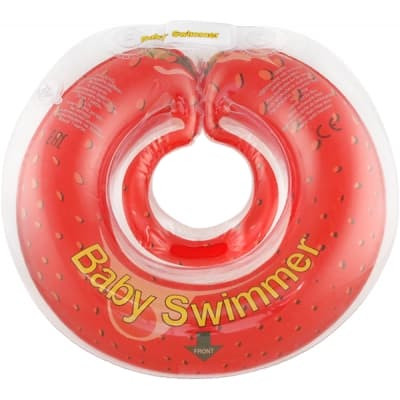 Круг на шею BabySwimmer красный полуцвет Клубничка