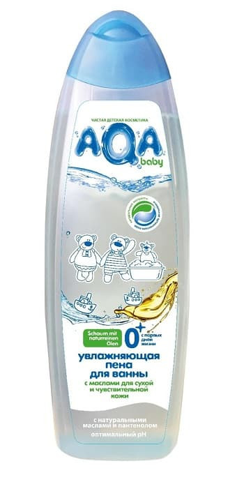 Пена AQA baby увлажняющая для ванны с маслами для сухой и чувствительной кожи 500 мл 02011301