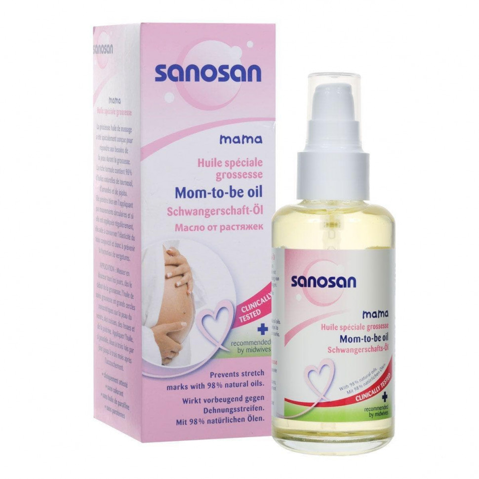 Sanosan Масло для массажа в период беременности 100мл купить в интернет магазине детских товаров "Денма"