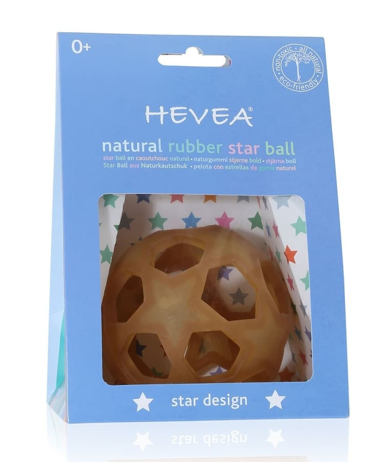 Прорезыватель HEVEA из натурального каучука Star ball 43151