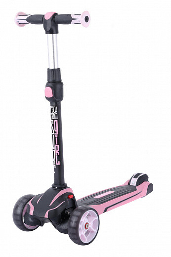 Самокат трехколесный TechTeam Surf girl 2022 черный-розовый