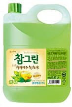 Средство CJ Lion для мытья посуды овощей и фруктов Chamgreen Зеленый чай 3830 мл