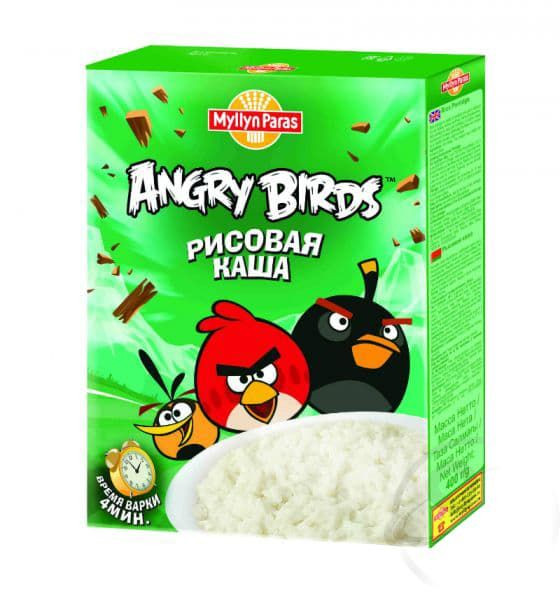 Каша Myllyn Paras Angry Birds рисовая, 400 гр