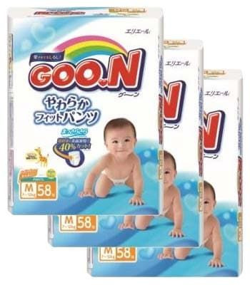 Набор детских трусиков GooN (Гун) 7-12 кг 58 шт 3 шт