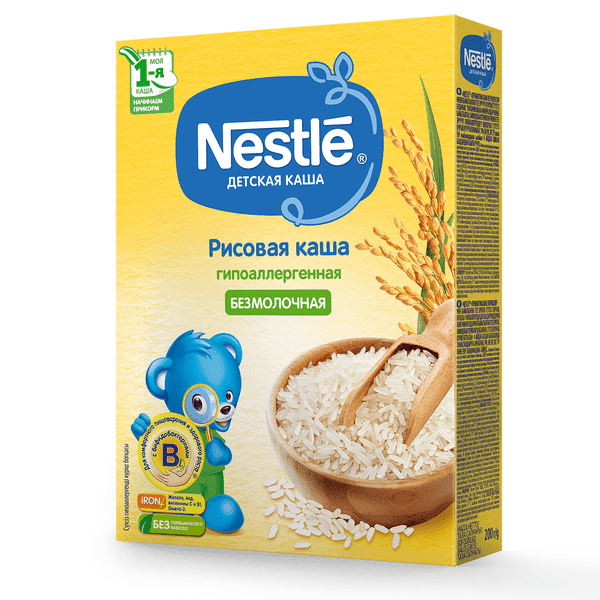 Каша Nestle NEW безмолочная рисовая гипоаллергенная с 4 мес 200 г