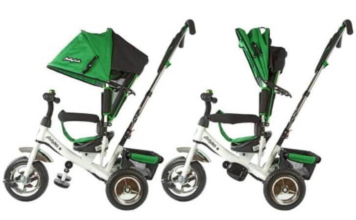 Велосипед трехколесный Moby Kids Comfort 10x8 EVA 950D, зеленый