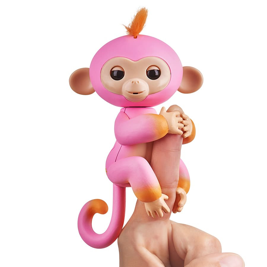 Интерактивная обезьянка САММЕР розовая с оранжевым 12 см 3725