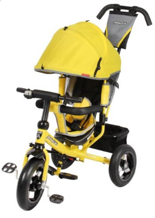 Велосипед трехколесный Moby Kids Comfort 12x10 AIR желтый