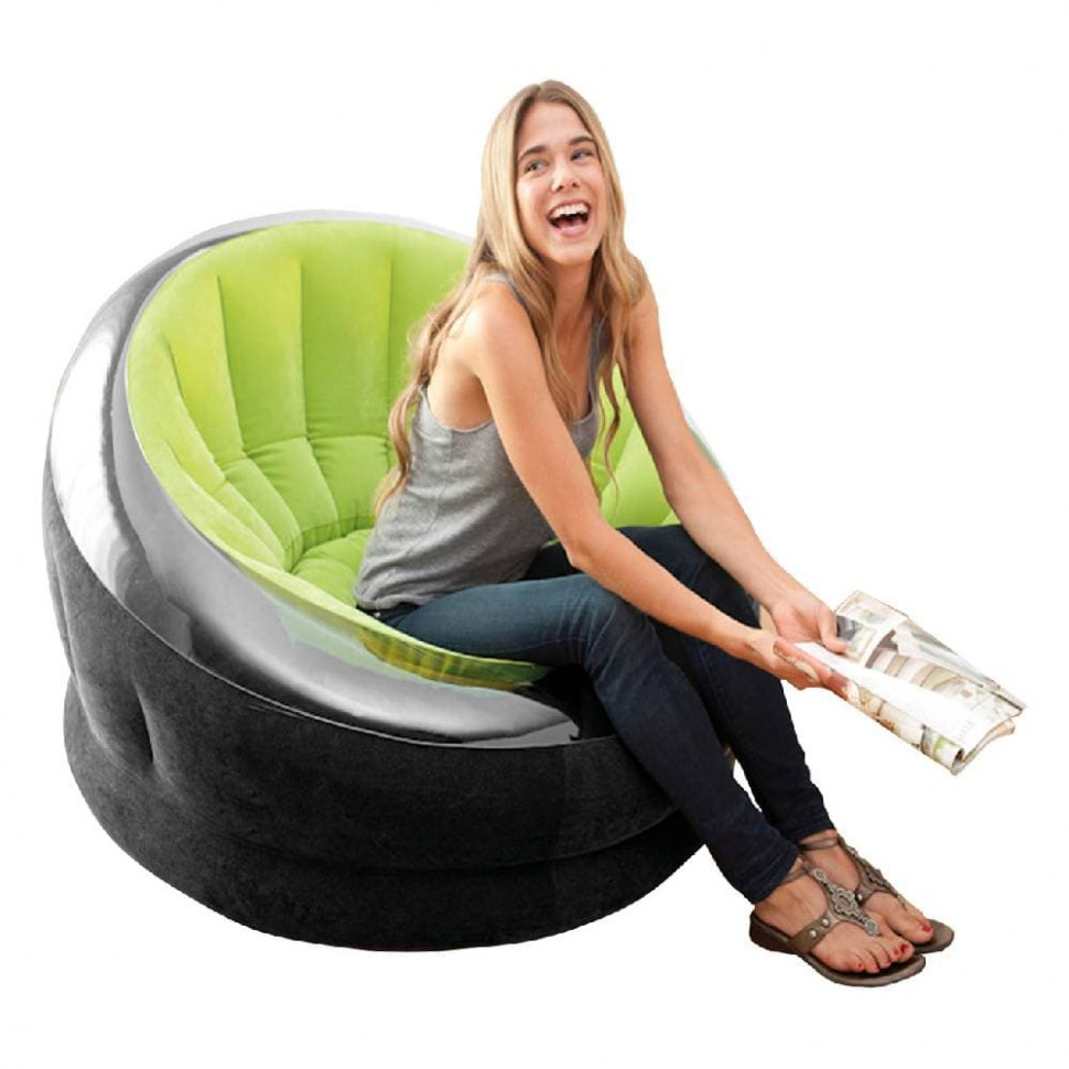 Надувное кресло Intex Empire Chair 68581 зеленое