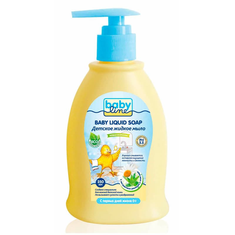 Детское жидкое мыло (с дозатором) BabyLine Nature, 250 мл купить в интернет-магазине детских товаров "Денма"