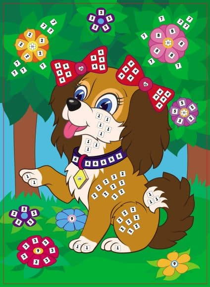 Набор для творчества Color Puppy Аппликация Собачка с бантиками 635769