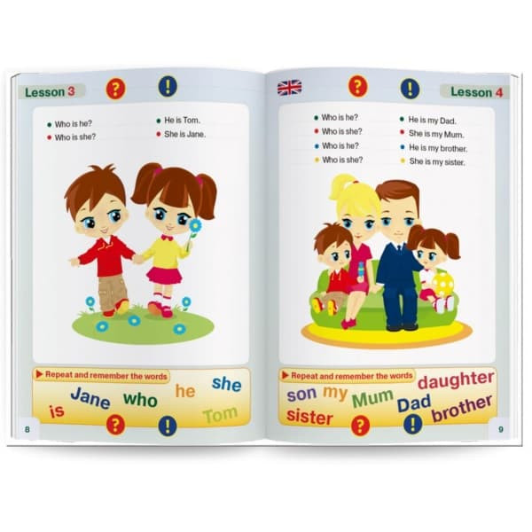 Курс английского языка ЗНАТОК для маленьких детей комплект из 4 книг 4 тетрадей и словаря ZP40008 3