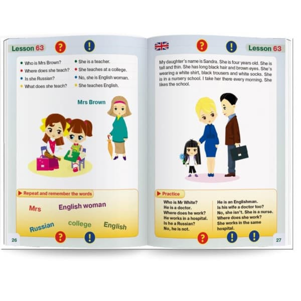 Курс английского языка ЗНАТОК для маленьких детей комплект из 4 книг 4 тетрадей и словаря ZP40008 19