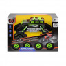 Car Flame engine crawler all-Terrain vehicle 4WD with battery tracks + additional set of wheels black-green