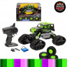 Car Flame engine crawler all-Terrain vehicle 4WD with battery tracks + additional set of wheels black-green