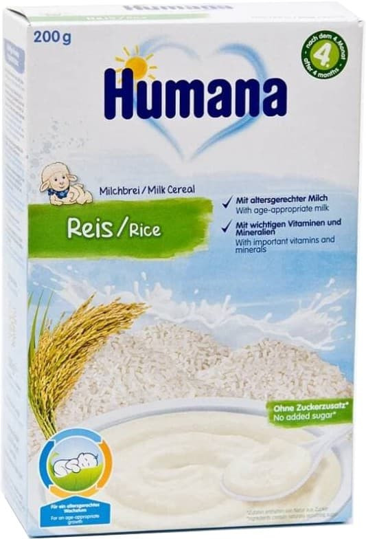 Каша Humana (Хумана) молочная Рис с 4 мес 200 гр 77560