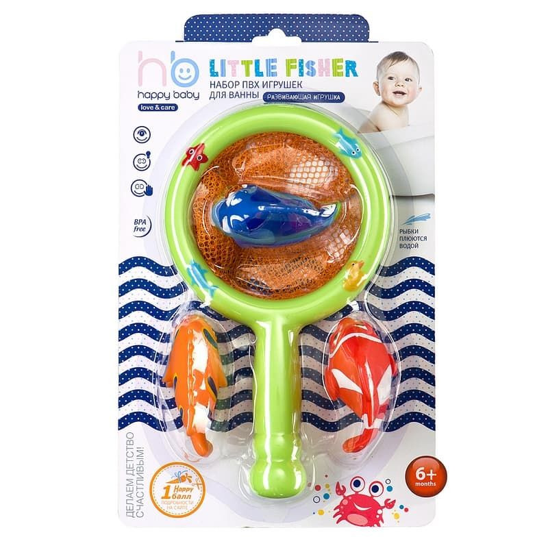 Игрушка Happy Baby для ванной Веселая рыбалка 32008