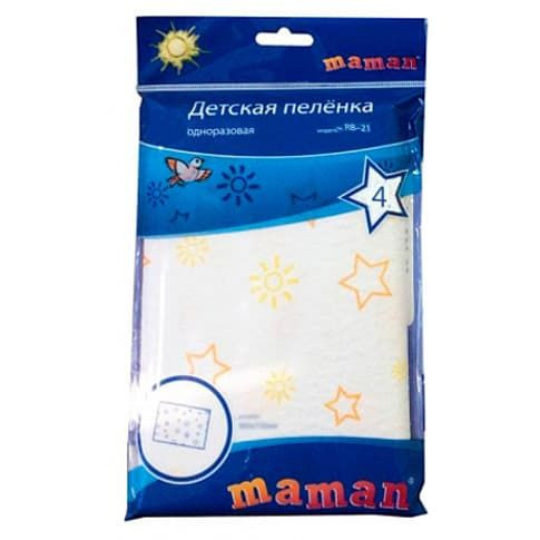 Детские пеленки Maman RB-21, 46х33 см, 4 шт
