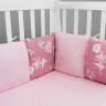 Комплект в кроватку AmaroBaby Premium Нежный танец 18 предметов розовый поплин