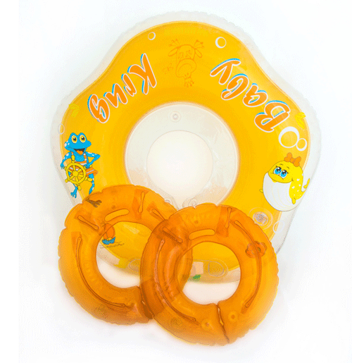Круг на шею для купания Baby-Krug 3D, с размерными кольцами