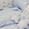 Комплект в кроватку ByTwinz с игрушками-подушками Друзья голубой 4 предмета