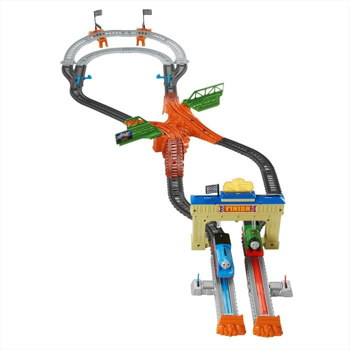 Железная дорога Mattel Большая гонка Томаса и Перси DFM53
