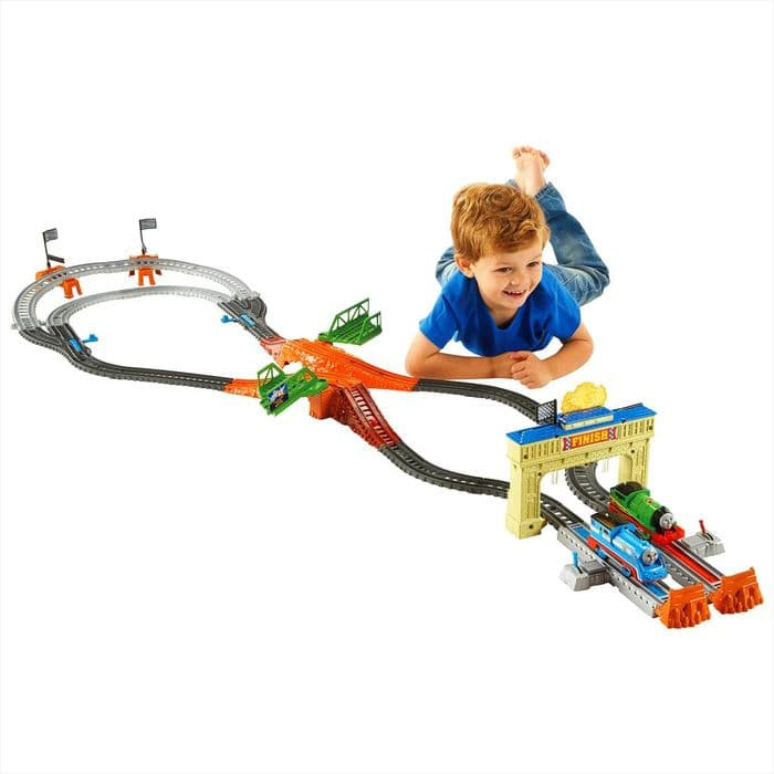 Железная дорога Mattel Большая гонка Томаса и Перси DFM53