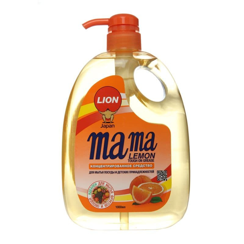 Концентрированное средство для мытья посуды MAMA LEMON "Антибактериальный"с ароматом апельсина 1 л.63082