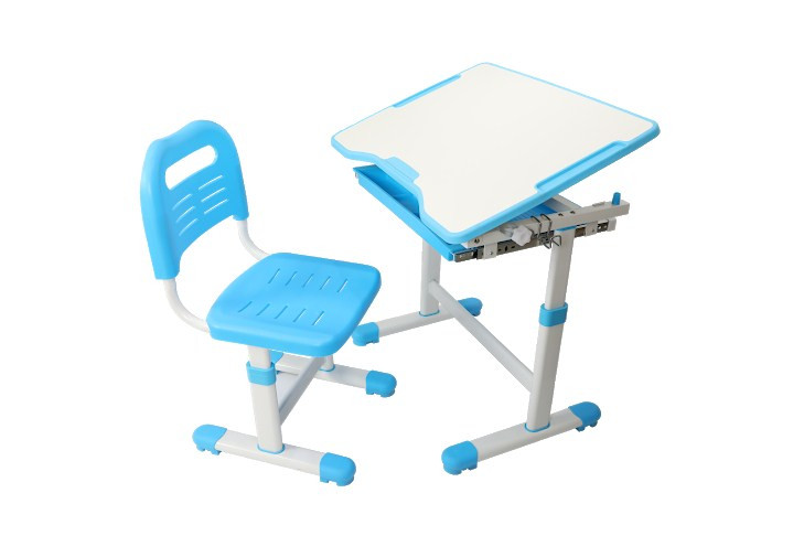 Комплект FunDesk Sole парта и стул трансформеры Голубой/Белый