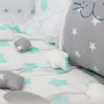 Комплект в кроватку ByTwinz с игрушками-подушками Друзья мята 4 предмета