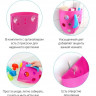 DINO organizer for toys and bath accessories pink