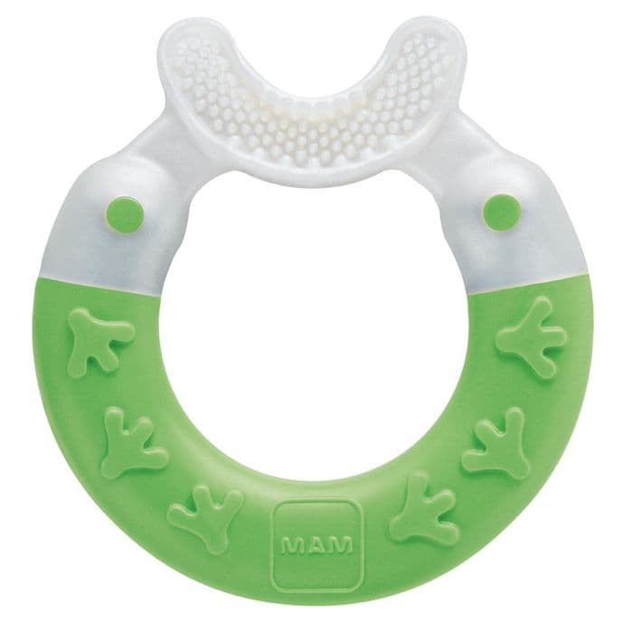 Прорезыватель для зубов MAM Bite&Brush teether 3+ бело-зеленый Cartus Green