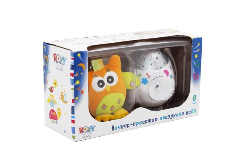 Игрушка + проектор звездного неба "COLIBRI" с совой  "ROXY-KIDS"