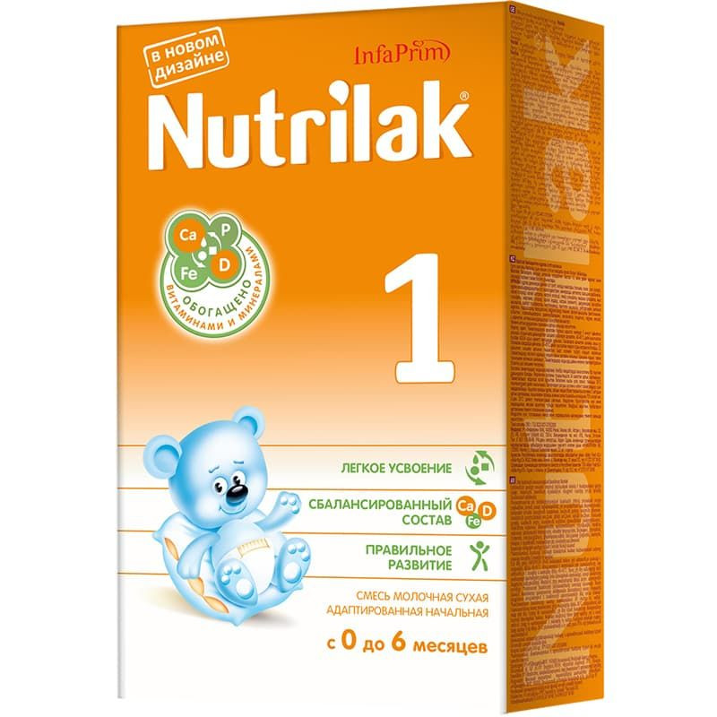 Молочная смесь Нутрилак 1 New Заменитель молока с рождения до 6 месяцев Nutrilak 350 гр