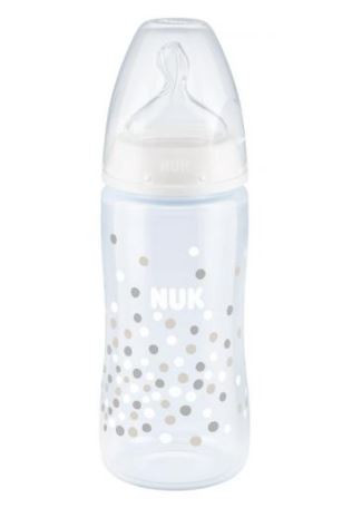 Бутылочка NUK First Choice M с индикатором температуры с соской из силикона размер 1 300мл белая