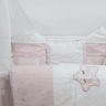 ByTwinz Комплект в кроватку с игрушками Звездочка розовый 4 предмета