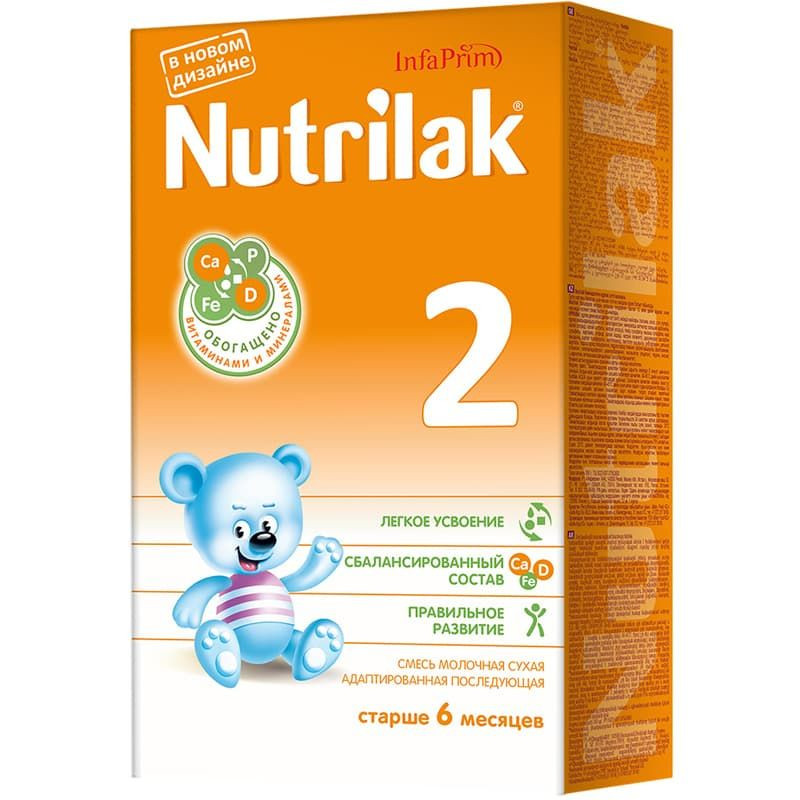 Молочная смесь Нутрилак 2 New Заменитель молока с 6 до 12 месяцев Nutrilak 350 гр
