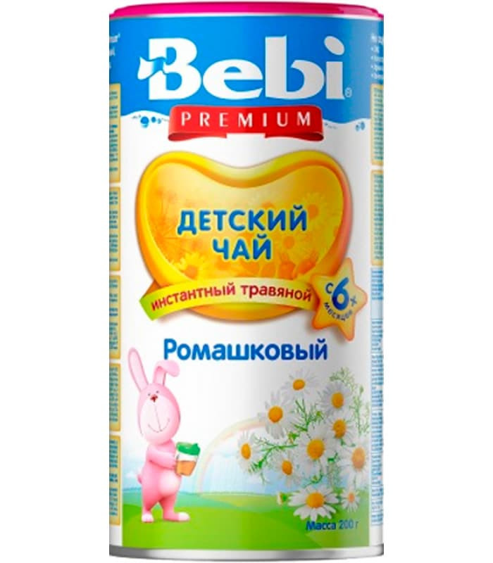 Чай детский Bebi Premium с ромашкой с 6 мес. 200 гр.