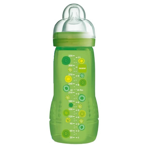 Бутылочка для кормления MAM Lime Green Circles 330 мл 16815