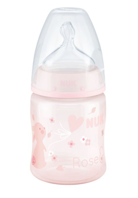 Бутылочка NUK FС+ Baby Rose Зайчик с шариком с отверстием М размер 1 150 мл