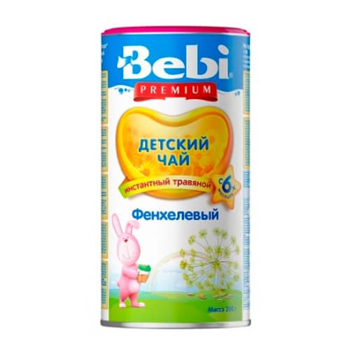 Чай детский Bebi Premium с фенхелем с 6 мес. 200 гр.