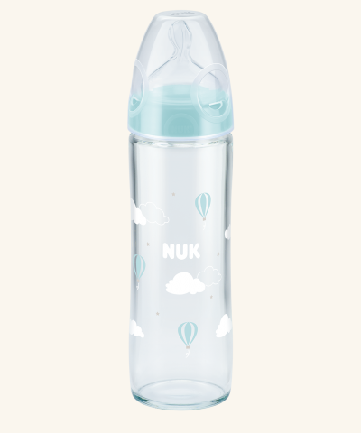 Бутылочка NUK New Classic стекло 240 мл соска из силикона с отверстие М размер 1