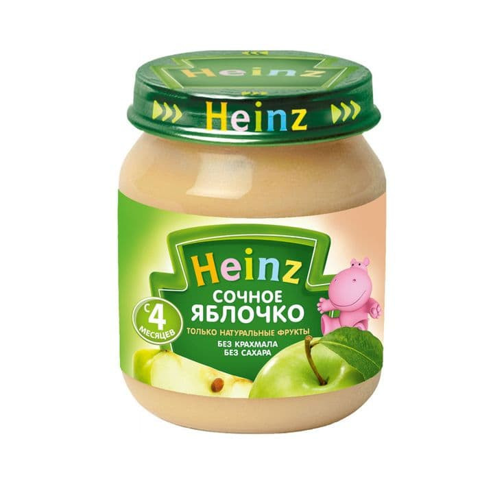 Пюре Heinz яблочко сочное 4 мес 120 г